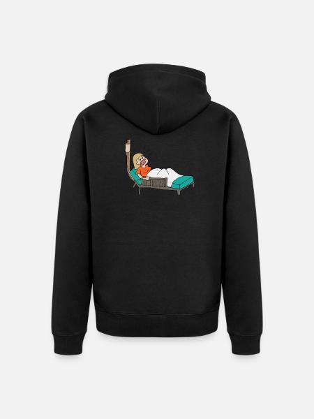 Krankenhaus Patient - Unisex Premium Bio Zip Hoodie - Schwarz