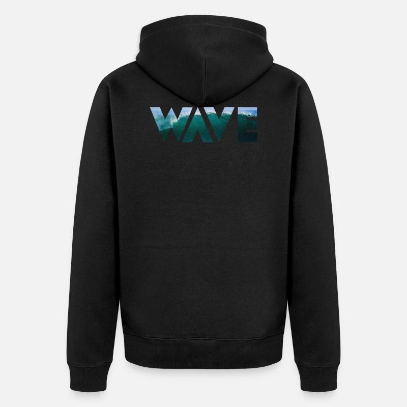 Wave - Arbre - Veste à capuche bio Premium Unisexe - noir