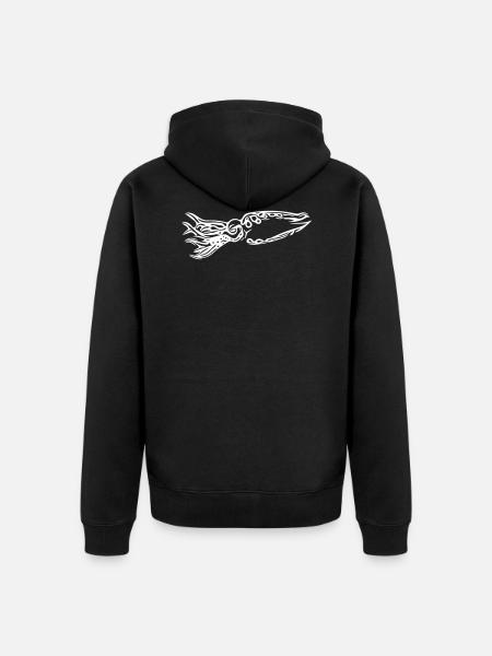 Octopus - Unisex Premium Organic Zip Hoodie - black