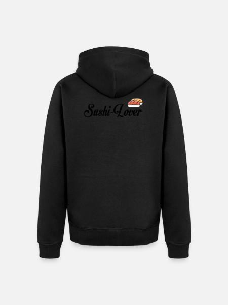 sushi lover - Unisex Premium Organic Zip Hoodie - black