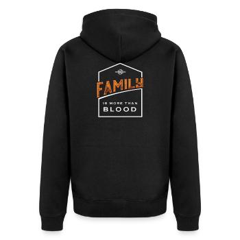 Family Adoption Adoptive Child Gift Children - Unisex Premium Organic Zip Hoodie - black - Back - Nico (187cm)