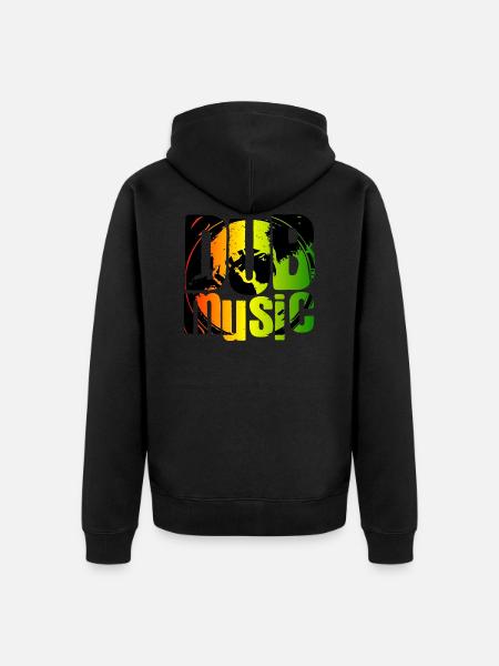 Dub music - Unisex Premium Organic Zip Hoodie - black