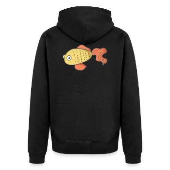 Poisson - Veste à capuche bio Premium Unisexe - noir - Dos - Nico (187cm)