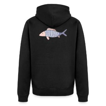 Poisson - Veste à capuche bio Premium Unisexe - noir - Dos - Nico (187cm)