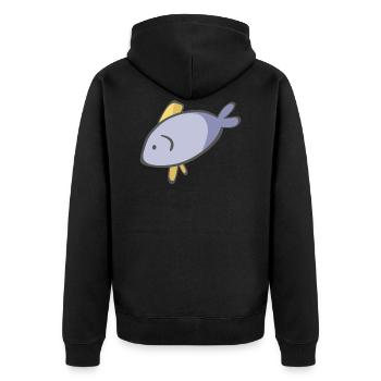 Poisson - Veste à capuche bio Premium Unisexe - noir - Dos - Nico (187cm)