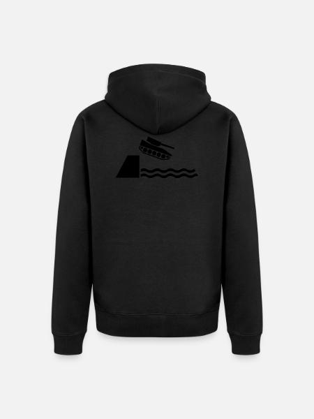 peace - Unisex Premium Organic Zip Hoodie - black