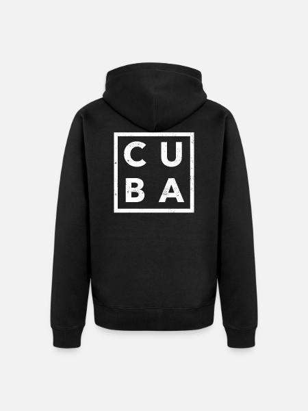 Cuba - Unisex Premium Organic Zip Hoodie - black