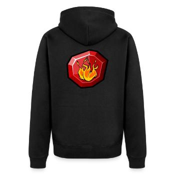element fire - Unisex Premium Organic Zip Hoodie - black - Back - Nico (187cm)