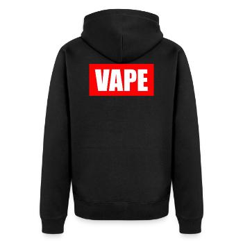 Vape rouge vapen vapeur - Veste à capuche bio Premium Unisexe - noir - Dos - Nico (187cm)