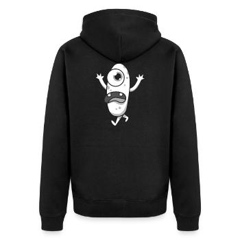 Monstre cyclope cadeau Halloween criant des yeux - Veste à capuche bio Premium Unisexe - noir - Dos - Nico (187cm)
