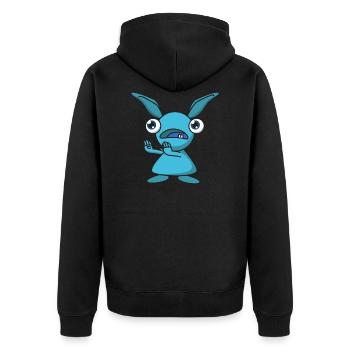 Ungeheuer Ohren Geschenk Halloween Comic fantasy - Unisex Premium Bio Zip Hoodie - Schwarz - Hinten - Nico (187cm)