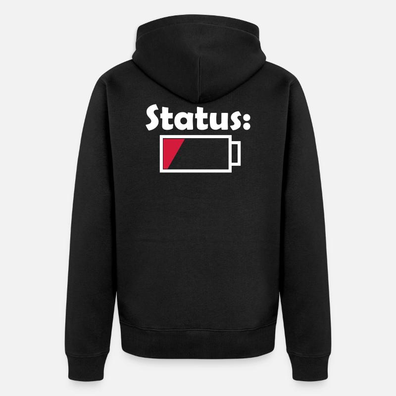 Batterie État vide - Veste à capuche bio Premium Unisexe - noir