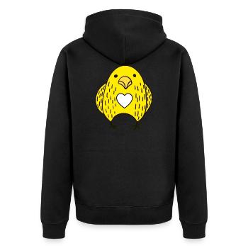 cute chicken heart gift - Unisex Premium Organic Zip Hoodie - black - Back - Nico (187cm)