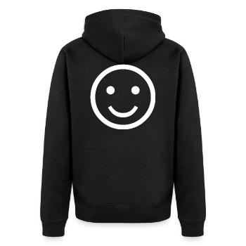 Smiley - Veste à capuche bio Premium Unisexe - noir - Dos - Nico (187cm)