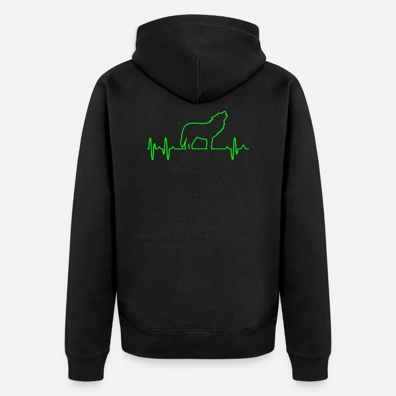 Battement de coeur de loup - Veste à capuche bio Premium Unisexe - noir