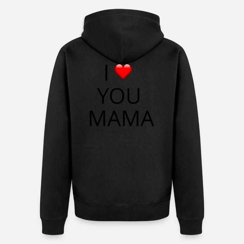 Je t'aime maman - Veste à capuche bio Premium Unisexe - noir