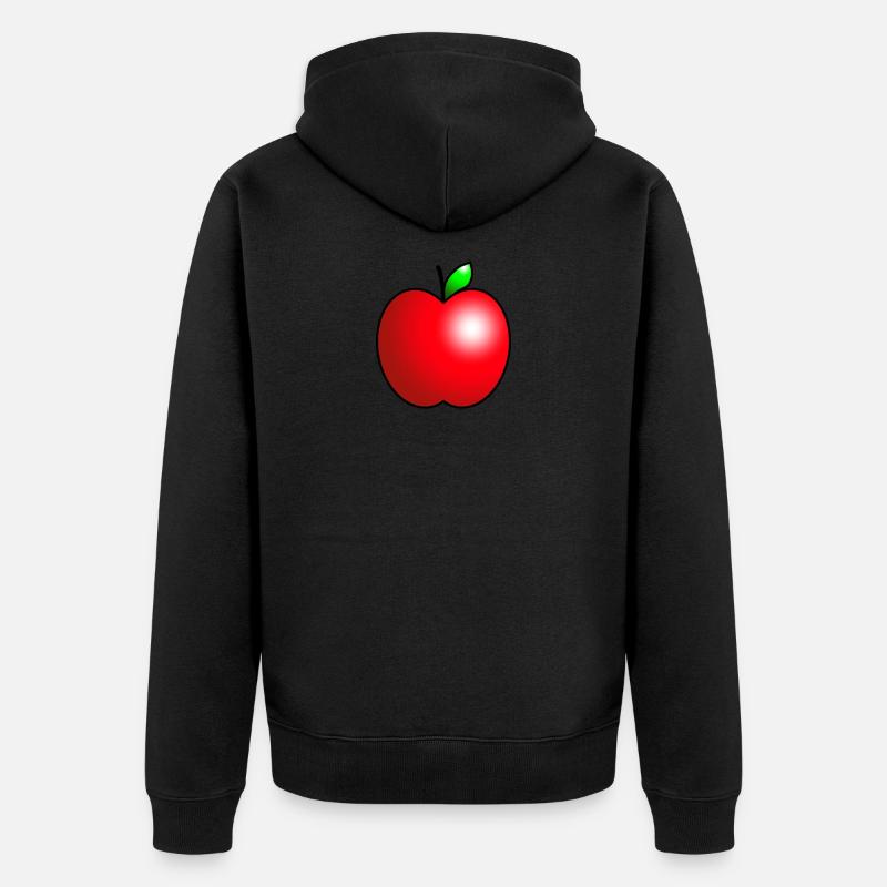 Pomme rouge - Veste à capuche bio Premium Unisexe - noir