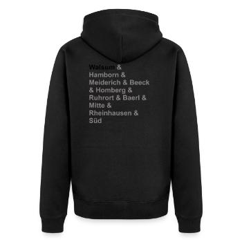 Duisburg Walsum - Veste à capuche bio Premium Unisexe - noir - Dos - Nico (187cm)