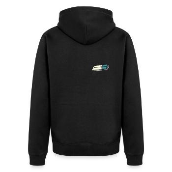 Stick figure effaceur - Veste à capuche bio Premium Unisexe - noir - Dos - Nico (187cm)