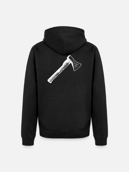 Axt - Unisex Premium Bio Zip Hoodie - Schwarz