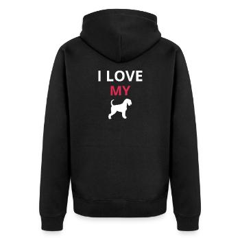 Schnauzer Miniature Schnauzer Cadeau Schnauzer Géant - Veste à capuche bio Premium Unisexe - noir - Dos - Nico (187cm)