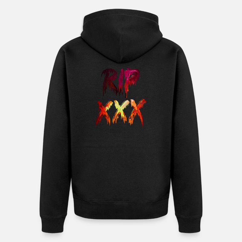 RIP XXXTENTACION Liquéfié - Veste à capuche bio Premium Unisexe - noir