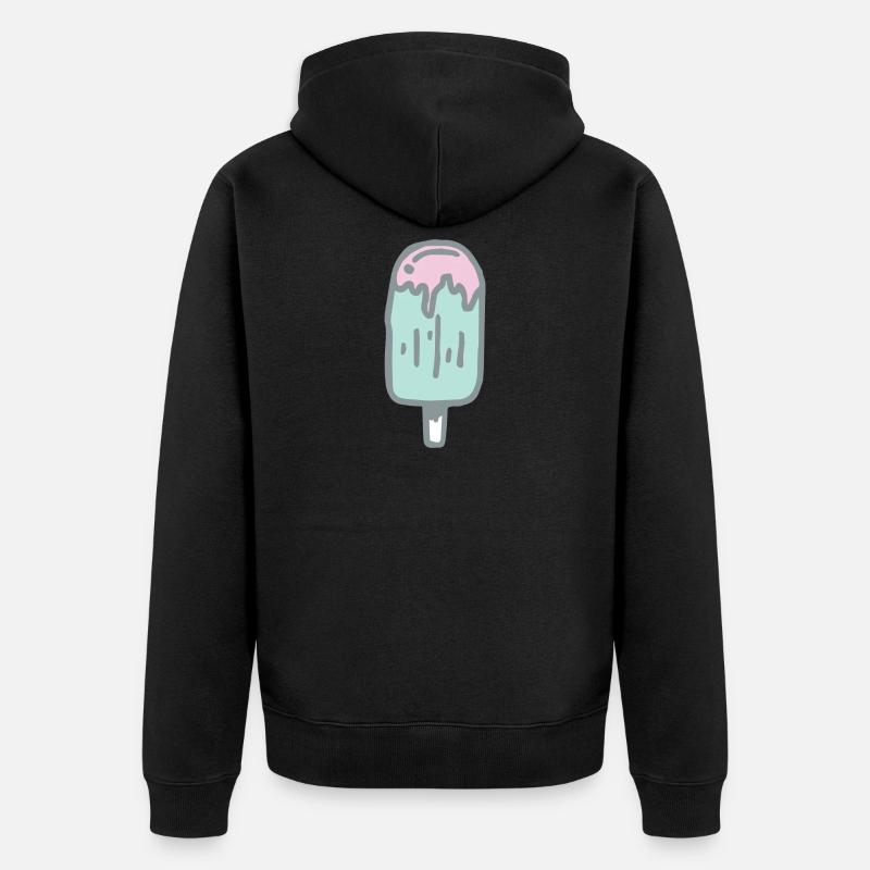 Crème glacée dans le style - Veste à capuche bio Premium Unisexe - noir