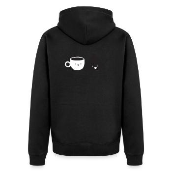 Meilleur café et caca Firends Forever - Veste à capuche bio Premium Unisexe - noir - Dos - Nico (187cm)