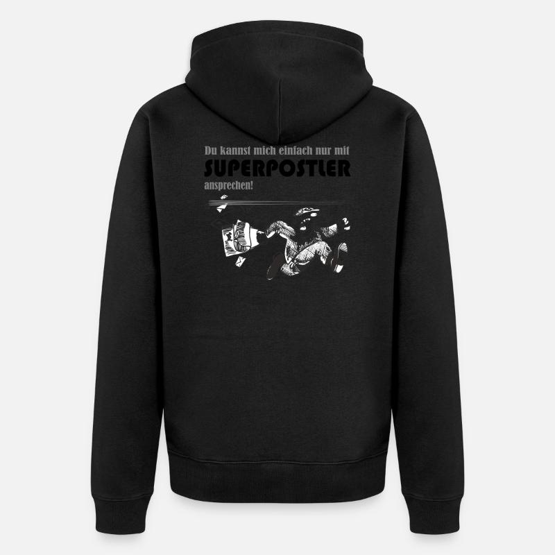 SUPERPOSTE FACTEUR Postier Postier - Veste à capuche bio Premium Unisexe - noir
