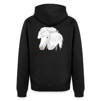 Poney Cheval Blanc Cheval Blanc - Veste à capuche bio Premium Unisexe - noir - Dos - Nico (187cm)