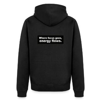 Motivation - Veste à capuche bio Premium Unisexe - noir - Dos - Nico (187cm)