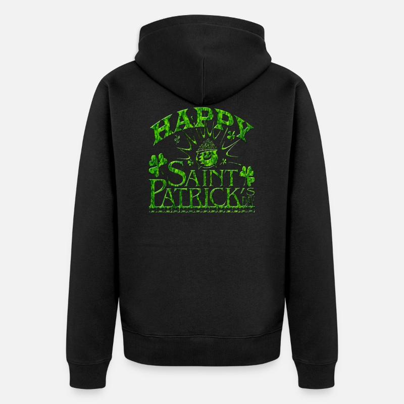 St Patricks Day - Veste à capuche bio Premium Unisexe - noir