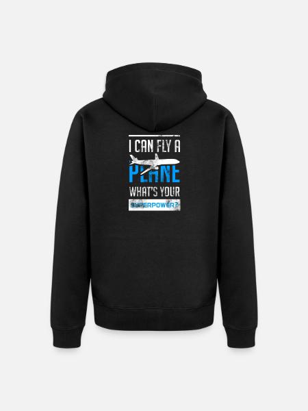 plain - Unisex Premium Organic Zip Hoodie - black