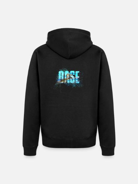 Oase - Unisex Premium Bio Zip Hoodie - Schwarz