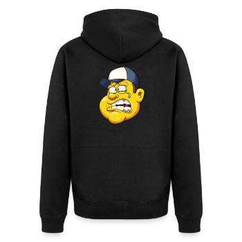 La tête qui pleure - Veste à capuche bio Premium Unisexe - noir - Dos - Nico (187cm)