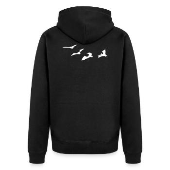 Bat - bats - Unisex Premium Organic Zip Hoodie - black - Back - Nico (187cm)