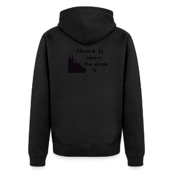 Home is where the dome is - Unisex Premium Organic Zip Hoodie - black - Back - Nico (187cm)