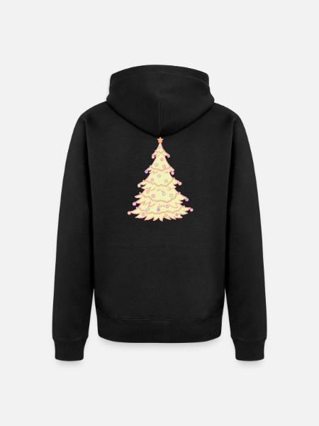 Christmas tree - Unisex Premium Organic Zip Hoodie - black