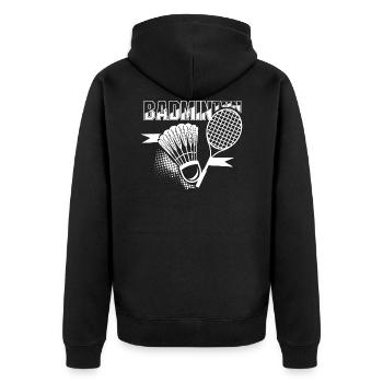 badminton - Veste à capuche bio Premium Unisexe - noir - Dos - Nico (187cm)