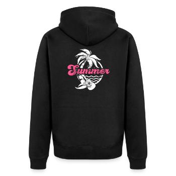 Été - Veste à capuche bio Premium Unisexe - noir - Dos - Nico (187cm)