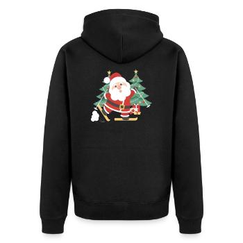 Ski Noël Nikolaus Arbres de Noël - Veste à capuche bio Premium Unisexe - noir - Dos - Nico (187cm)