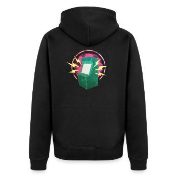 Video slot machines - Unisex Premium Organic Zip Hoodie - black - Back - Nico (187cm)