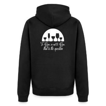 Rhum, ou pas rhum, idée cadeau - Veste à capuche bio Premium Unisexe - noir - Dos - Nico (187cm)