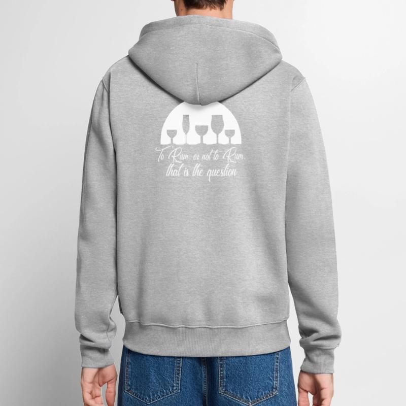 Rum, oder nicht Rum, Geschenk Geschenkidee Unisex Premium Bio Zip Hoodie