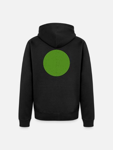 Circle Green - Unisex Premium Organic Zip Hoodie - black