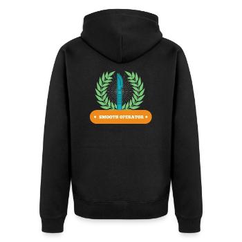 Chirurg Allgemeinmediziner Arzt Lustig Geschenk - Unisex Premium Bio Zip Hoodie - Schwarz - Hinten - Nico (187cm)