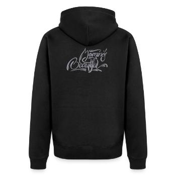 matin - Veste à capuche bio Premium Unisexe - noir - Dos - Nico (187cm)