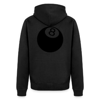 8 Ball - Unisex Premium Organic Zip Hoodie - black - Back - Nico (187cm)