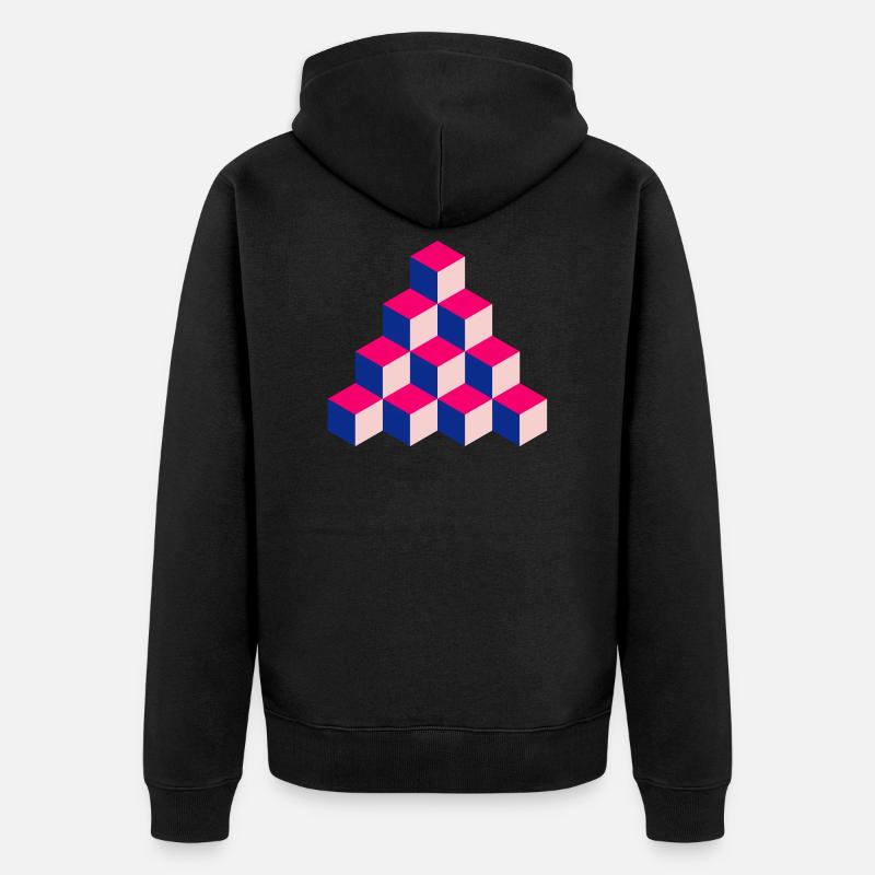 Tour de cubes - Veste à capuche bio Premium Unisexe - noir