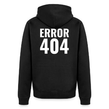ERREUR 404 - Veste à capuche bio Premium Unisexe - noir - Dos - Nico (187cm)